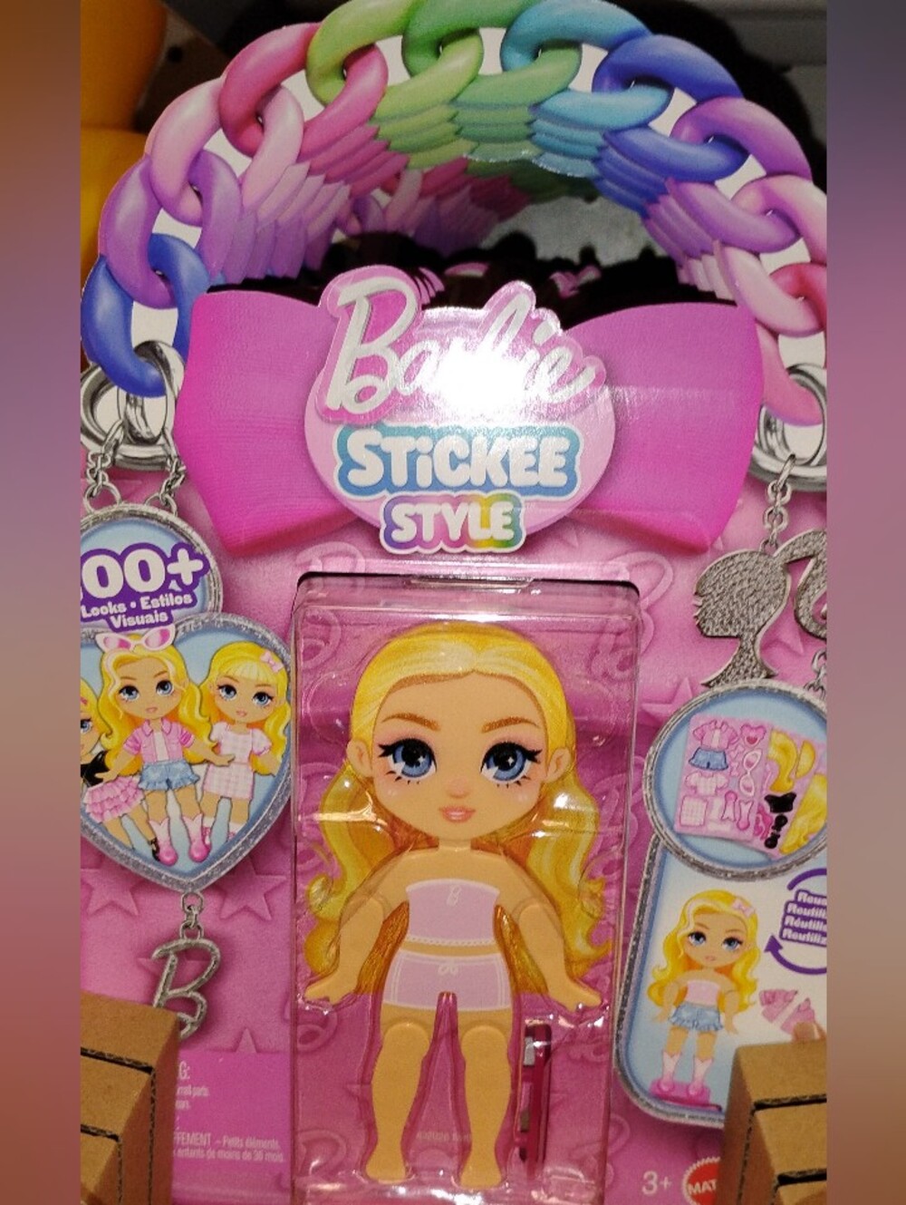 Barbie Stickee Style Kids Accessory Book - Pink Doll Sticker Fashion